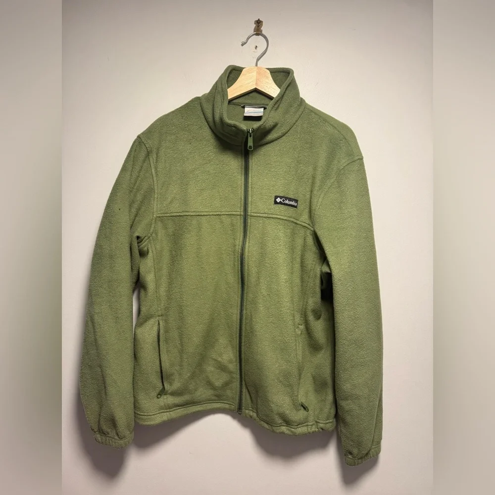 Columbia Men's Full Zip Fleece Jacket - Green Medium